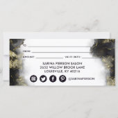 Zwart en goudmatig vloeibaar inktpapier (Achterkant)