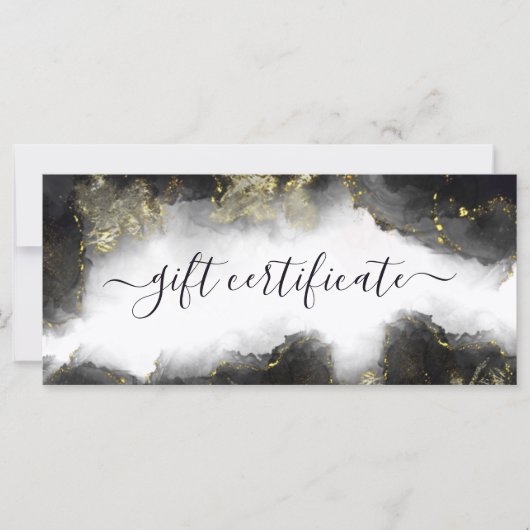 Zwart en goudmatig vloeibaar inktpapier (Voorkant)