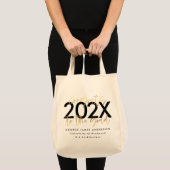 Zwart en goudmodern, stijlvol afstuderen tot tote bag (Voorkant (product))