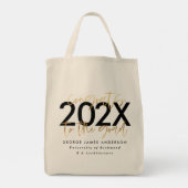 Zwart en goudmodern, stijlvol afstuderen tot tote bag (Achterkant)