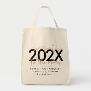 Zwart en goudmodern, stijlvol afstuderen tot tote bag
