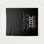 Zwart en goudmodern, stijlvol afstuderen wandkleed (Voorkant (horizontaal))