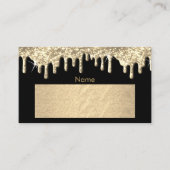 Zwart en goudolie met een gouddeklare vormgeving plaatskaartje (Voorkant)