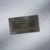 Zwart en goudolie Modern metaal Magnetisch Visitekaartje (Voorbeeld)