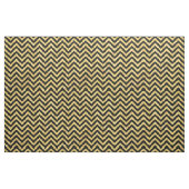 Zwart en goudolie Zigzag Stripes Chevron Pattern Stof (Yard (91,4 cm))
