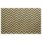 Zwart en goudolie Zigzag Stripes Chevron Pattern Stof (Fat Quarter)