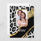 Zwart en goudpapier briefkaart (Voorkant / Achterkant)