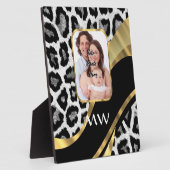 Zwart en goudpapier fotoplaat (Zijkant)