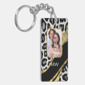 Zwart en goudpapier sleutelhanger (Voorkant Links)