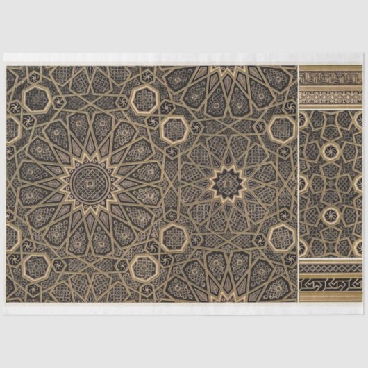 Zwart en goudpapier voor lospagina's tissuepapier (Voorkant)