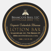 Zwart en goudreliëf Etiket  bij (Voorkant)