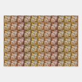  zwart en goudRozen floreel patroon Inpakpapier Vel (Voorkant 2)