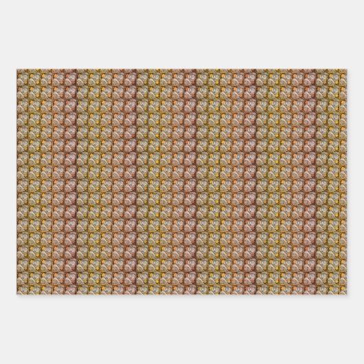 zwart en goudRozen floreel patroon Inpakpapier Vel (Voorkant)