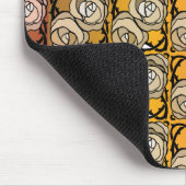  zwart en goudRozen floreel patroon Muismat (Hoek)