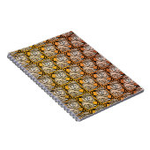 zwart en goudRozen floreel patroon Notitieboek (Rechterzijde)