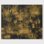 Zwart en goudstof Abstract Cadeaupapier (Vlak)
