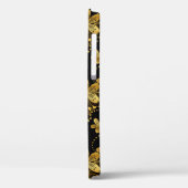 Zwart en goudTropische bladeren Case-Mate iPhone Case (Achterkant / Links)
