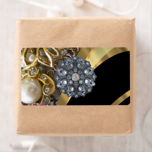 Zwart en goudverven etiket (Insitu)