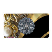 Zwart en goudverven etiket (Voorkant)