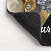 Zwart en goudverven muismat (Hoek)