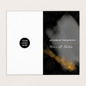 Zwart en goudVisitekaartje Visitekaartje (Buitenkant ongevouwen)