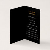 Zwart en goudVisitekaartje Visitekaartje (Binnen)