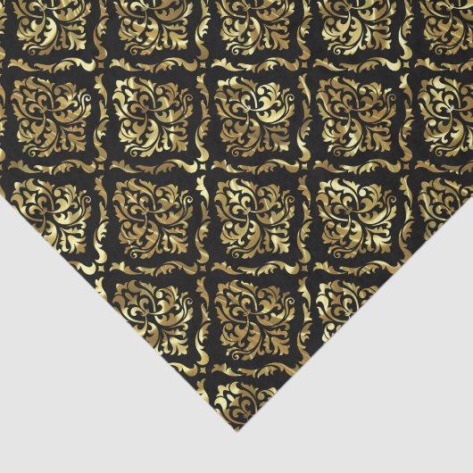 Zwart en goudvocht tissuepapier (Detail)