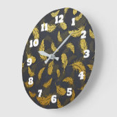 Zwart en goudvormig patroon grote klok (Hoek)