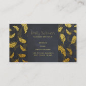 Zwart en goudvormig patroon visitekaartje (Achterkant)