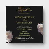 Zwart en goudvormig tabletschild met Easel Fotoplaat (Voorkant)