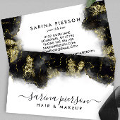 Zwart en goudvormig, vloeibaar Waterverf inkt Visitekaartje
