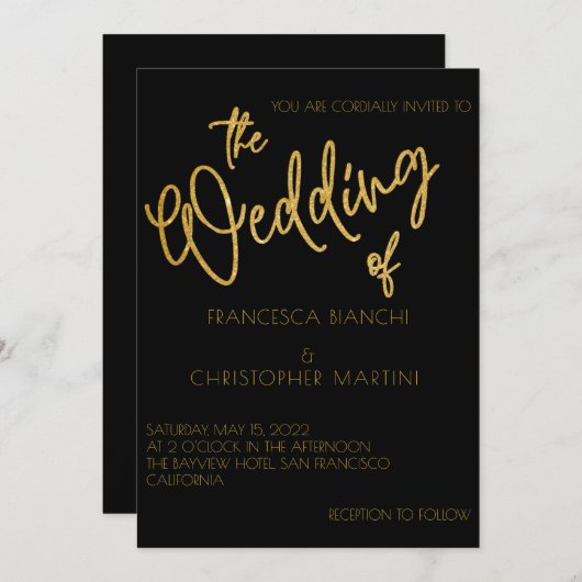 Zwart en goudzuster Kunstdekletjes in deco-stijl Kaart (Voorkant / Achterkant)