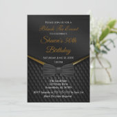 Zwart en goudzwart Stropdas 50ste verjaardag Kaart (Staand voorkant)