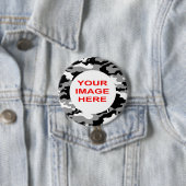 ZWART EN GRAY CAMO RONDE BUTTON 7,6 CM (In situ)