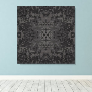 Zwart en grijs abstract grafisch kunst ontwerp canvas afdruk