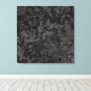Zwart en grijs abstract grafisch kunst ontwerp canvas afdruk