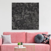 Zwart en grijs abstract grafisch kunst ontwerp canvas afdruk (Insitu (Woonkamer))