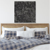 Zwart en grijs abstract grafisch kunst ontwerp canvas afdruk (Insitu (Slaapkamer))