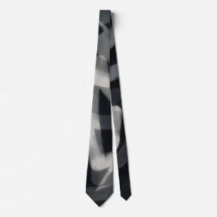 Zwart en grijs abstract kunstzinnig stropdas