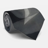 Zwart en grijs abstract kunstzinnig stropdas (Opgerold)