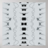 Zwart en grijs abstract ontwerp poster (Voorkant)