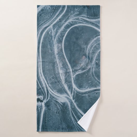 Zwart en grijs abstract schilderij badhanddoek (Badhanddoek)
