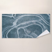 Zwart en grijs abstract schilderij badhanddoek (Badhanddoek)