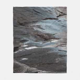 Zwart en grijs abstract schilderij fleece deken