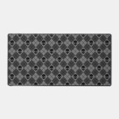 Zwart en Grijs Alien Argyle Patroon Bureaumat (Voorkant)