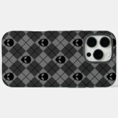 Zwart en grijs Alien Argyle patroon Case-Mate iPhone Case (Achterkant (horizontaal))