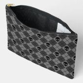 Zwart en Grijs Alien Argyle Patroon Etui (Open)