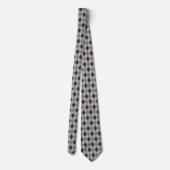 Zwart en grijs argyle stropdas (Achterkant)