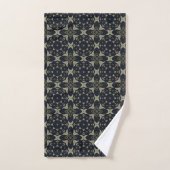 Zwart en grijs betegeld bad handdoek (Handdoek)