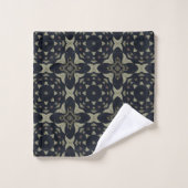 Zwart en grijs betegeld bad handdoek (Wasdoekje)